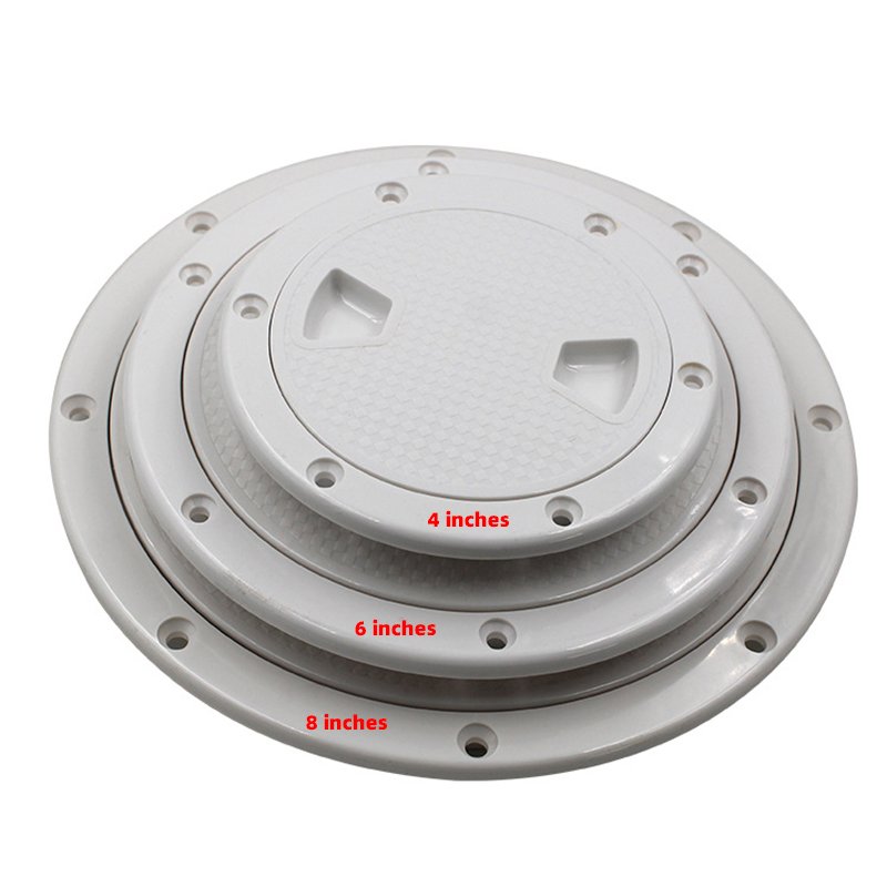 4 Inch ABS Round Deck Plates With Anti-Slip Function Hatch Cover Inspection Hole Marine Supplies