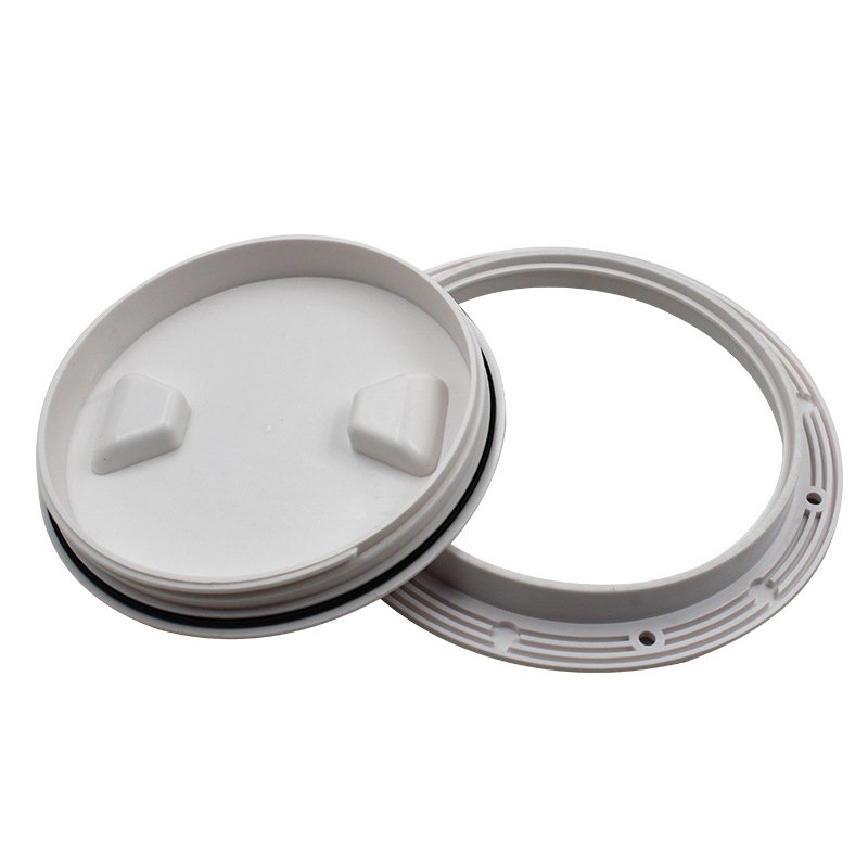 4 Inch ABS Round Deck Plates With Anti-Slip Function Hatch Cover Inspection Hole Marine Supplies