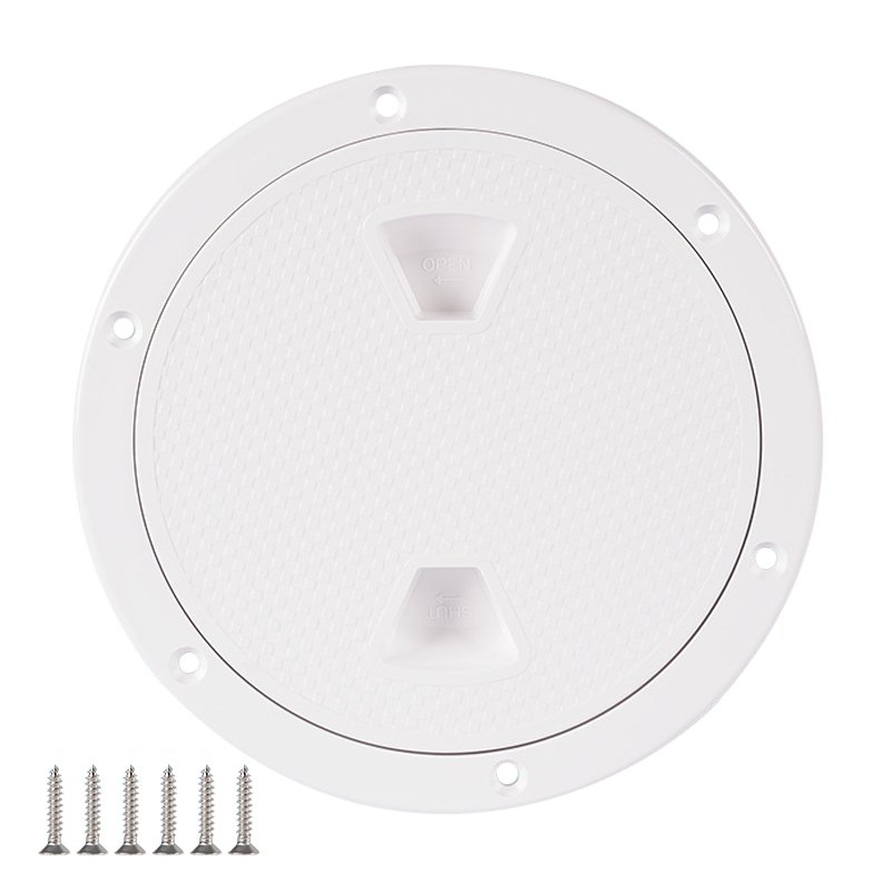 4 Inch ABS Round Deck Plates With Anti-Slip Function Hatch Cover Inspection Hole Marine Supplies