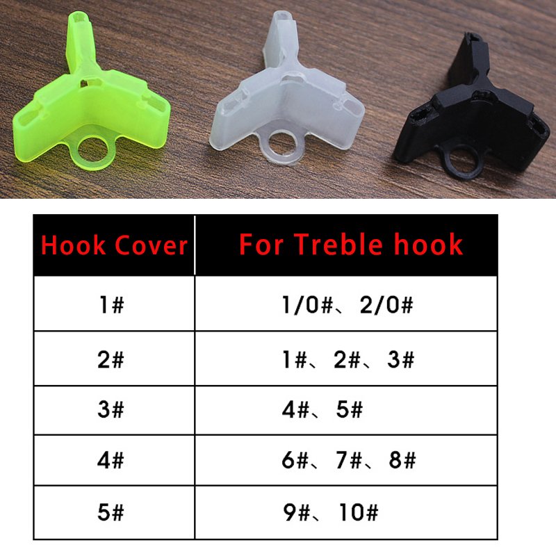 TAKEDO 50PCS White Yellow Hook Safe Cap Slots Sleeves Tool Durable Protector Caps Fishing Out Hook Cover Safety Treble Fish Gear