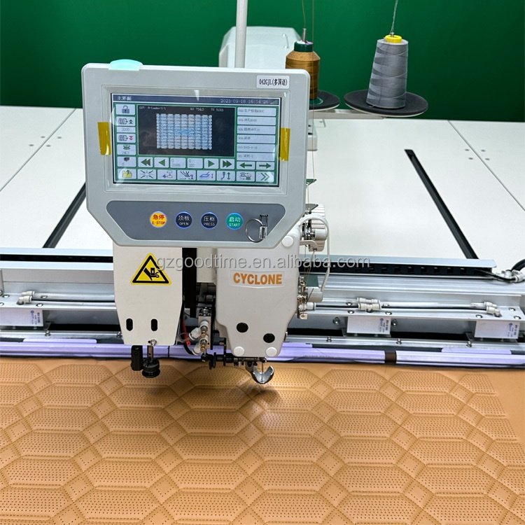 Cyclone Sewing Automatic Leather Upholstery Car Seat Making Punching Hole Cnc Sewing Machine Industrial