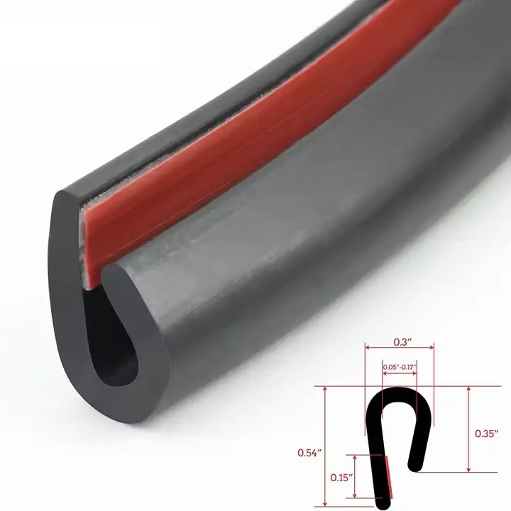 U-shaped Rubber Strip Profile Rubber Flexible U-shaped Channel Decoration