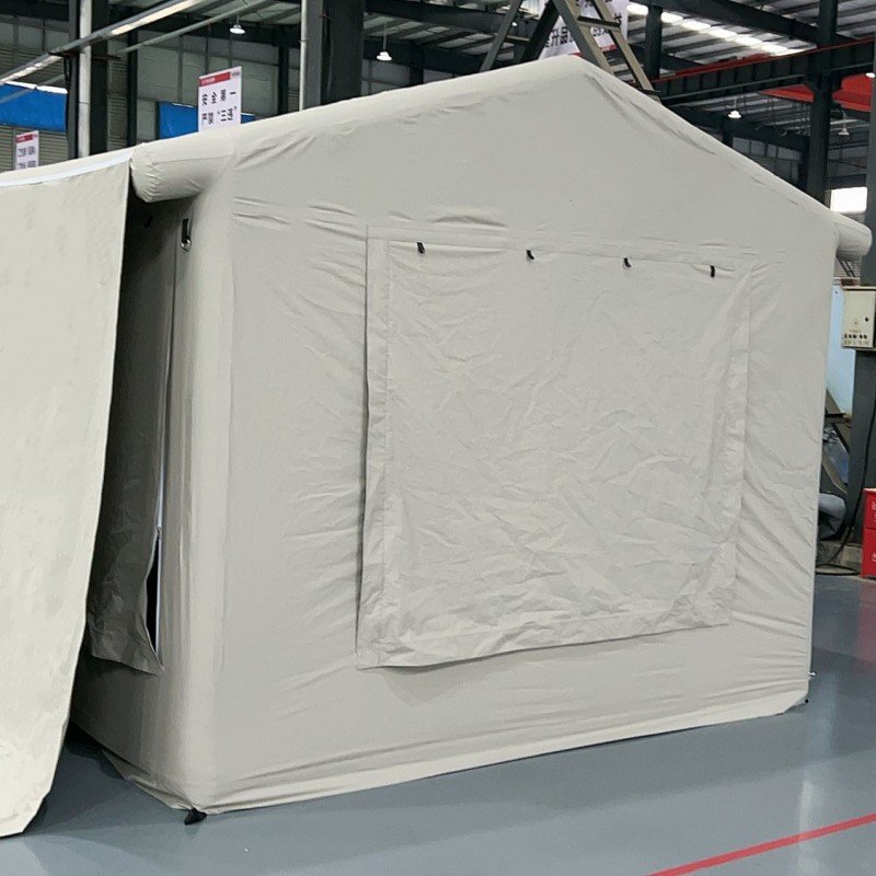 Best Sale PVC Laminated Tarpaulin 6 Man Inflatable Camping Tent House Automatic Camping Inflatable Tent Fabric