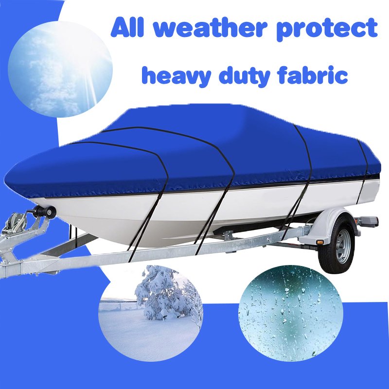 Custom Design Logo and Models Boat Cover Heavy Duty Marine Grade Polyester Waterproof UV Proof Dustproof Boat Cover