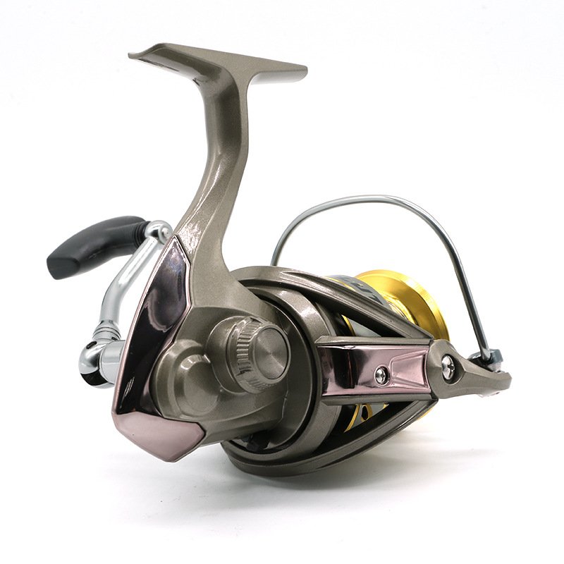 JYR4000 Bicolor Aluminum Wire Wheel Spinning Reels Fishing Line Wheel Plastic Body Side Cover Bait Casting River Use Made Alloy