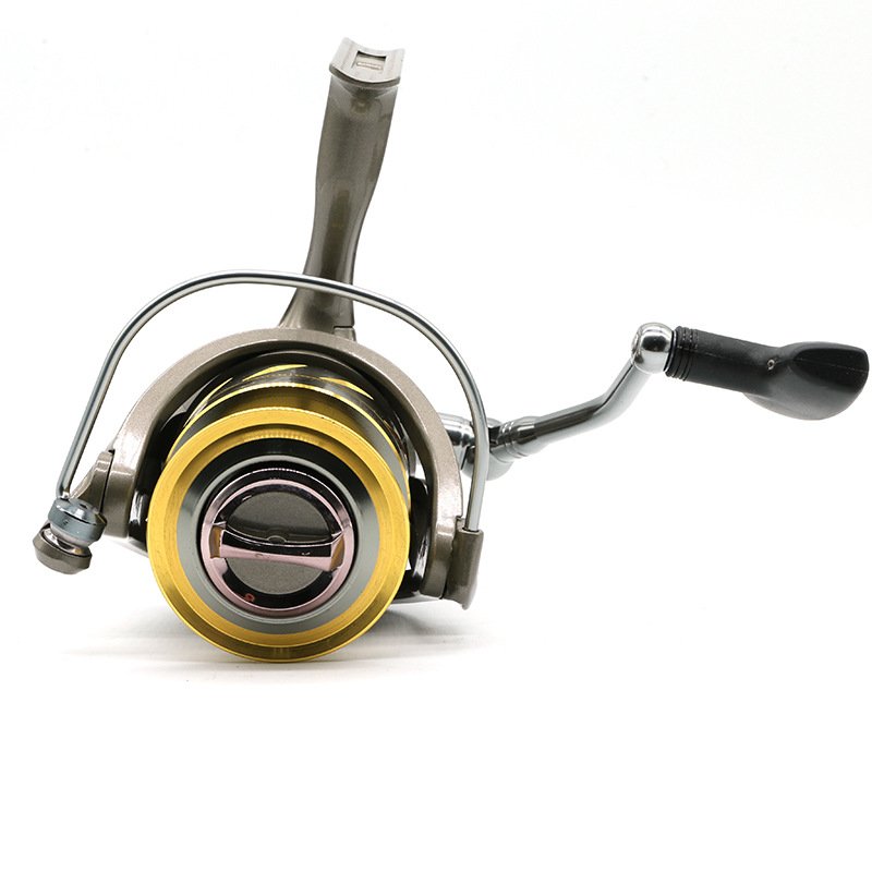 JYR4000 Bicolor Aluminum Wire Wheel Spinning Reels Fishing Line Wheel Plastic Body Side Cover Bait Casting River Use Made Alloy