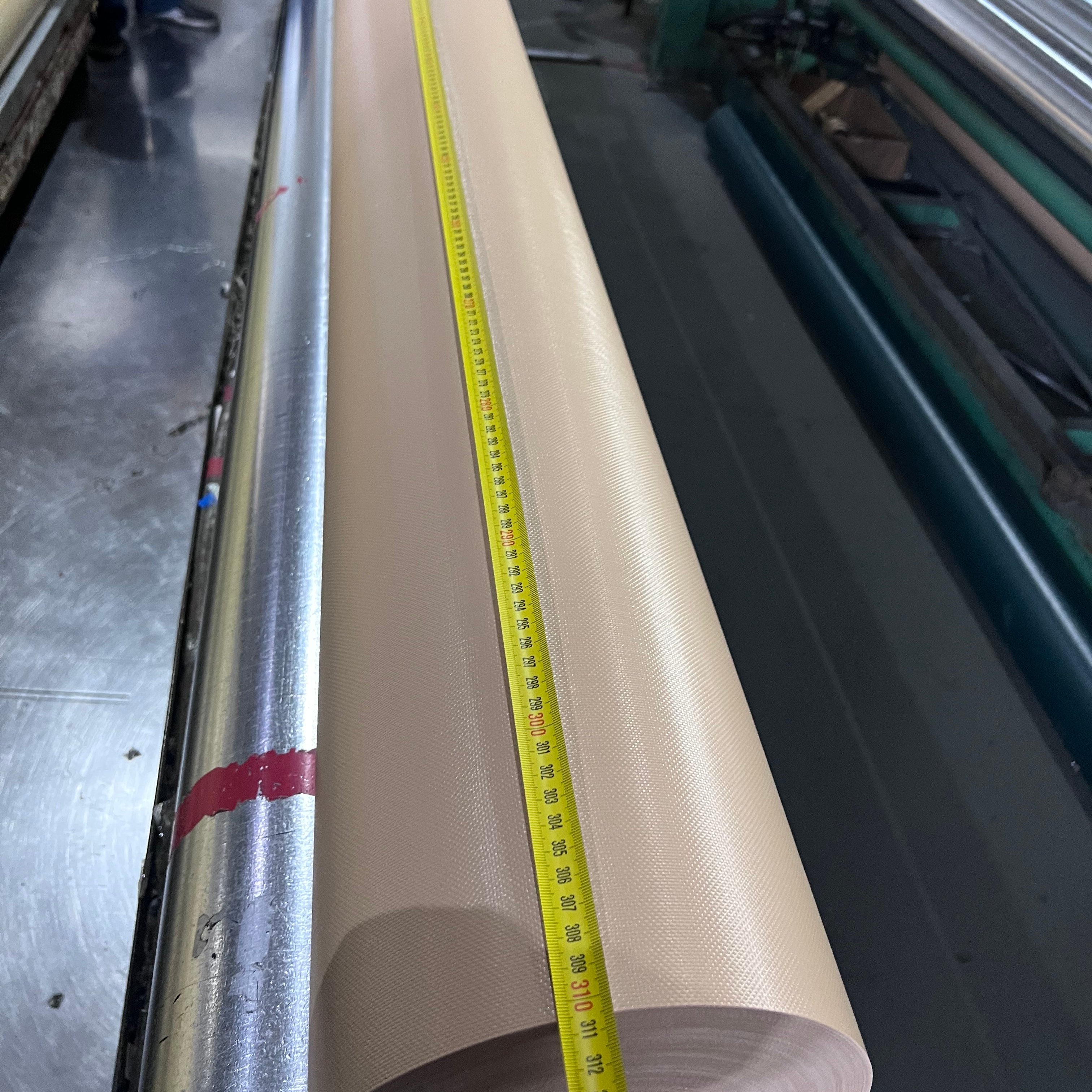 Beige Color 650gsm Coated Tarpaulin Roll Manufacturer Tunnel Cover Waterproof PVC Tarp for Truck Cover, Water Storage Bag