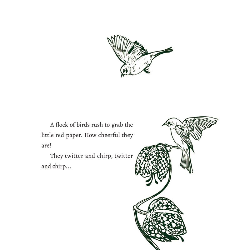 Journey of the Little Red Paper Yiyi Children 's English Version Hardcover Nature Picture Book Comic Cartoon Story Adventure