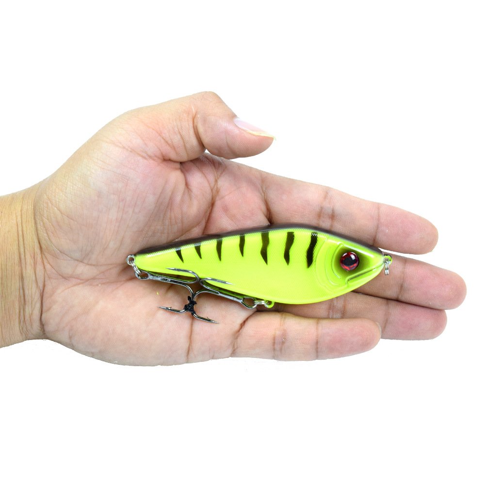 Jerkbait 9cm 26g 3D eyes Treble hook with sound S swimming plastic pike lure hard bait ABS Saltwater Trolling VIB Lure