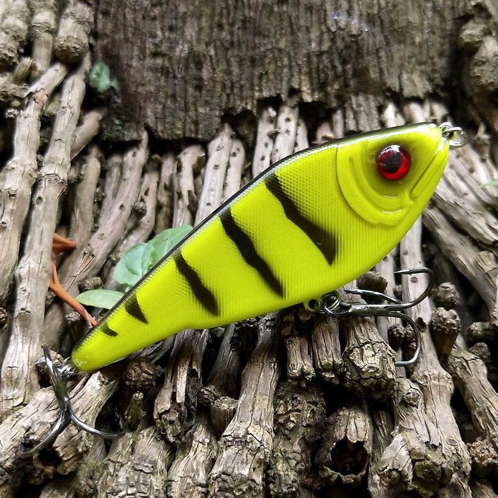 Jerkbait 9cm 26g 3D eyes Treble hook with sound S swimming plastic pike lure hard bait ABS Saltwater Trolling VIB Lure