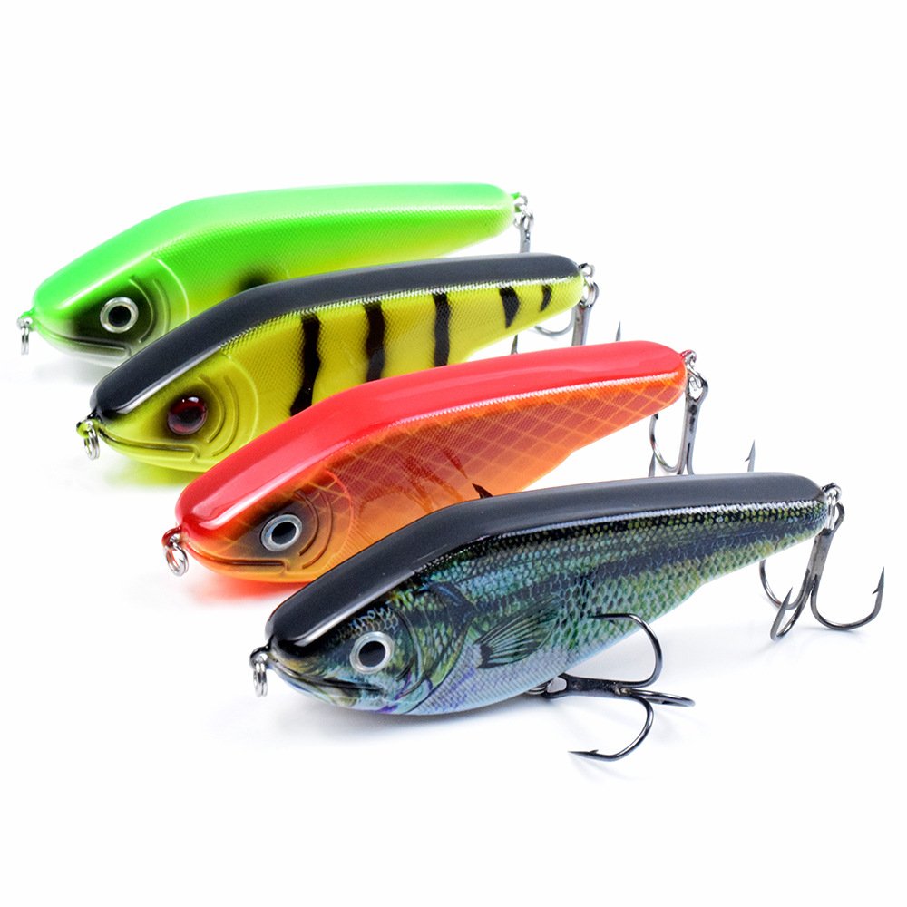 Jerkbait 9cm 26g 3D eyes Treble hook with sound S swimming plastic pike lure hard bait ABS Saltwater Trolling VIB Lure