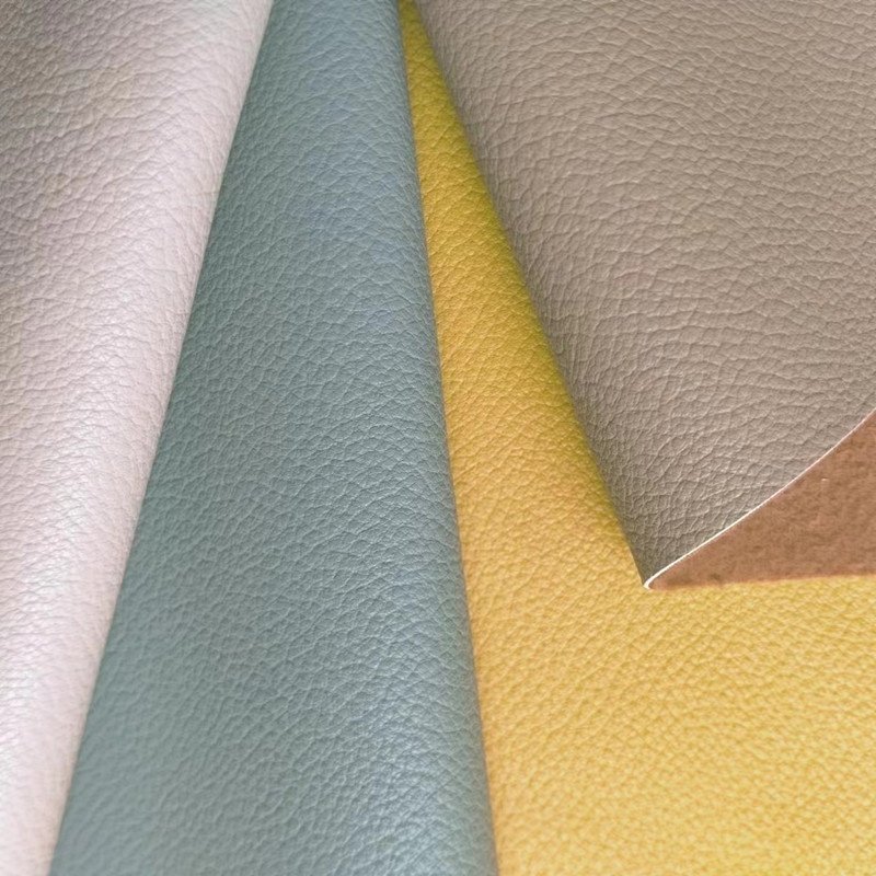 1.2mm Lychee Genuine Leather Feel Water & Stretch Proof Embossed PU Leather for Bags Shoes Jackets Chairs Sofas Garments