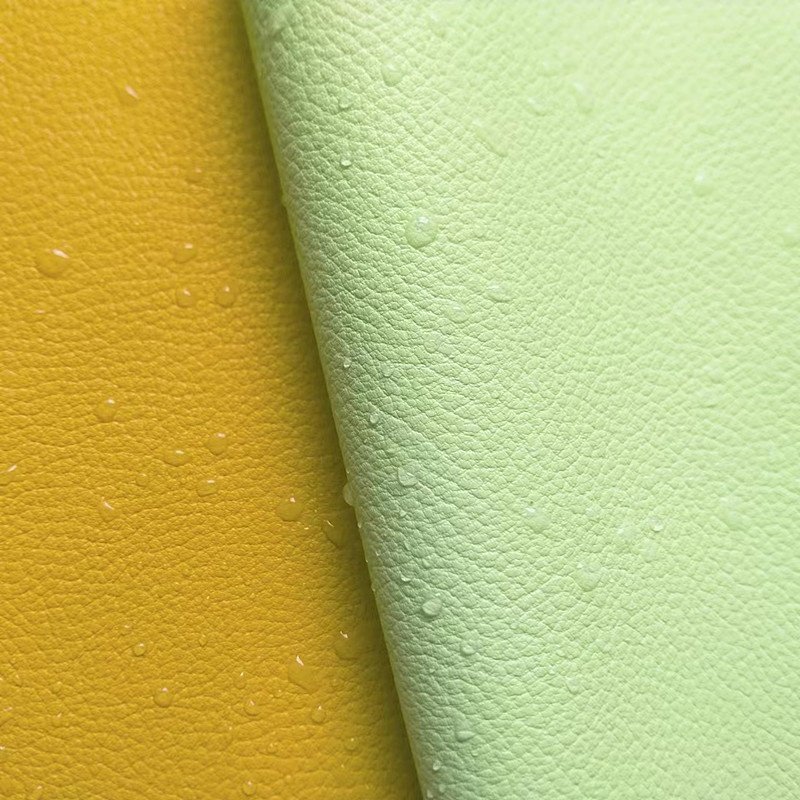 1.2mm Lychee Genuine Leather Feel Water & Stretch Proof Embossed PU Leather for Bags Shoes Jackets Chairs Sofas Garments