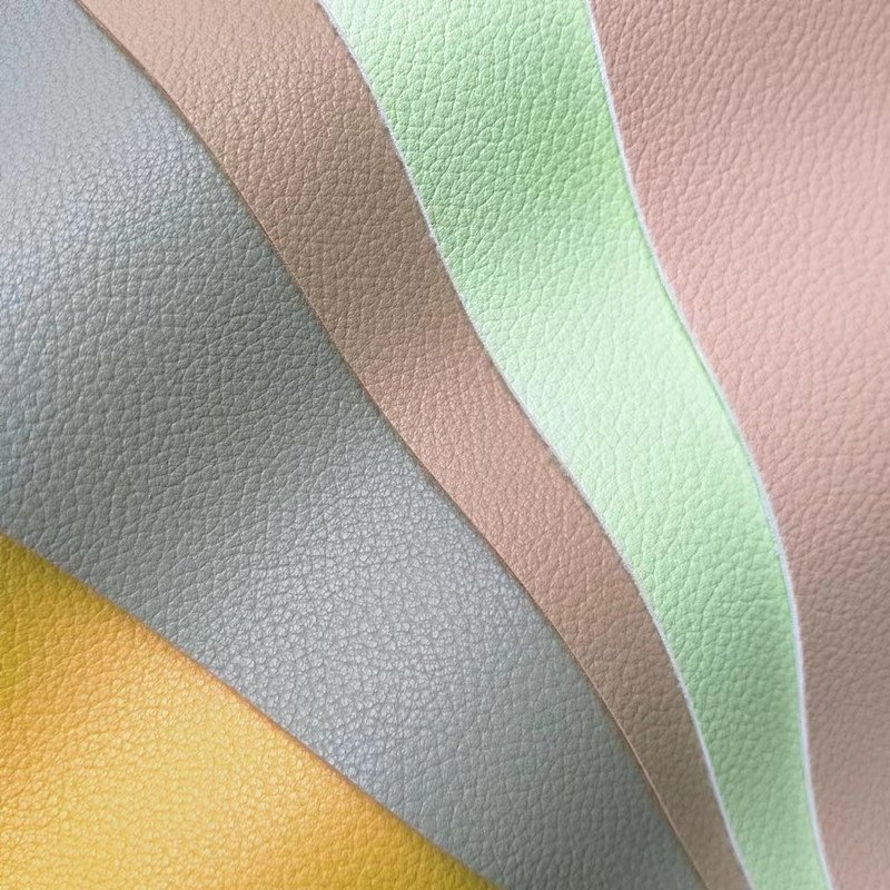 1.2mm Lychee Genuine Leather Feel Water & Stretch Proof Embossed PU Leather for Bags Shoes Jackets Chairs Sofas Garments