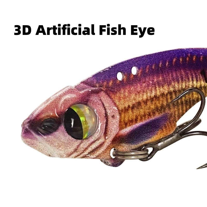 Hot Sale 5g 7g 10g 14g 10 Colors Metal Saltwater Bass Hard Bait 3d Printing Lure Vibration Fishing VIB Lures
