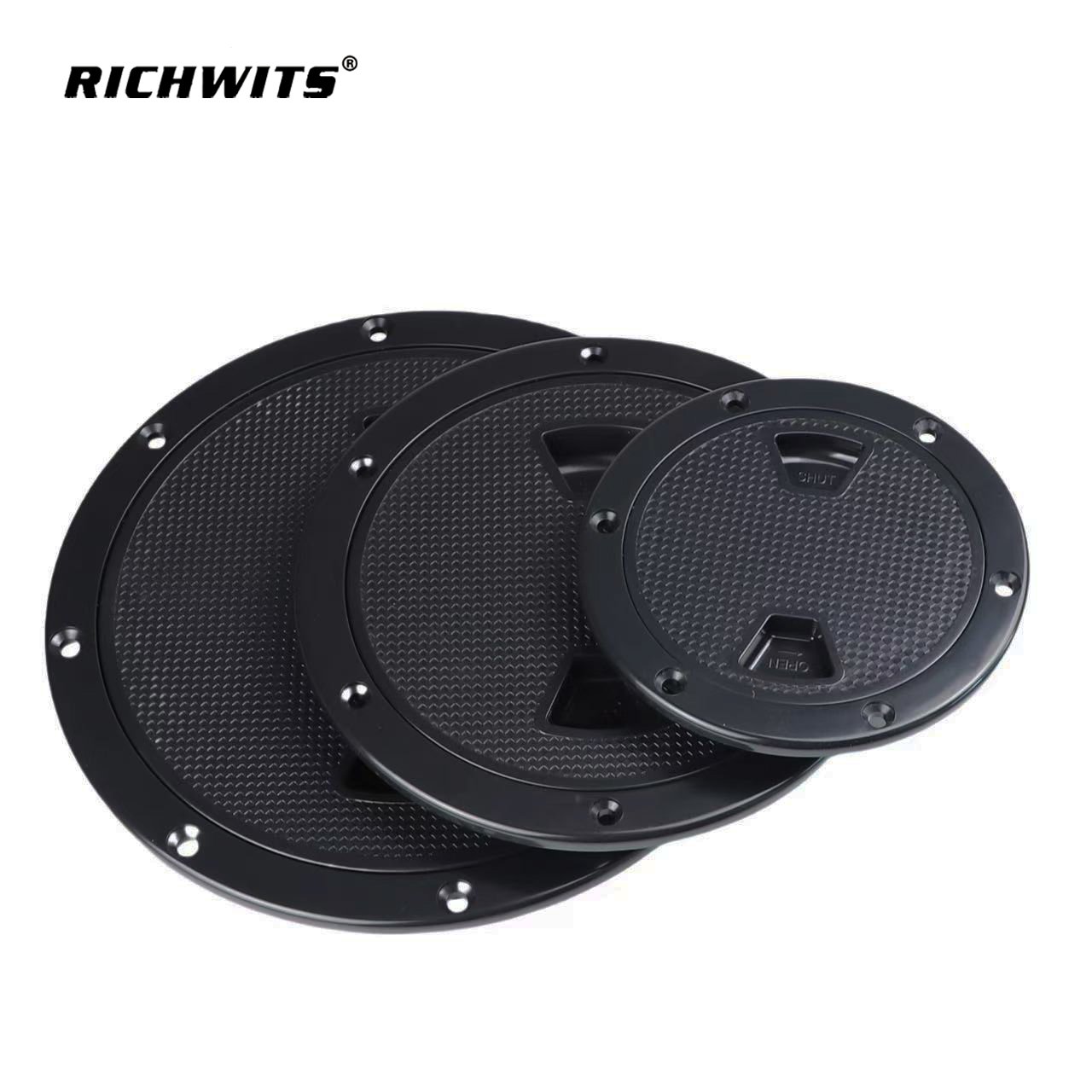 4"6"8" Boat Hatch Deck Plate Boat Round Non Slip Inspection Hatch with Detachable Cover 198mm