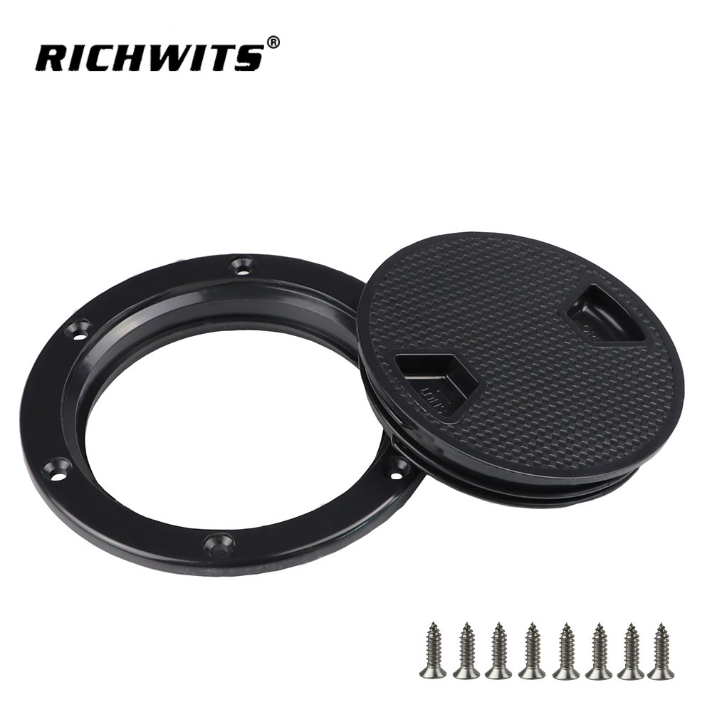 4"6"8" Boat Hatch Deck Plate Boat Round Non Slip Inspection Hatch with Detachable Cover 198mm