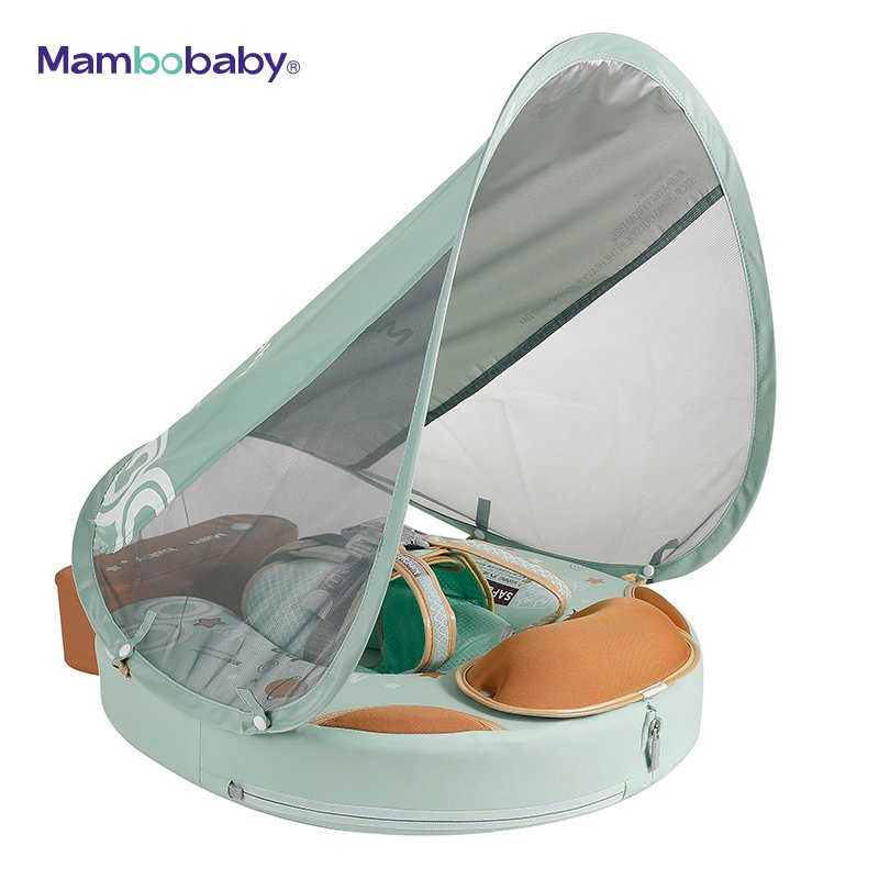 Foldable Chest Float With Canopy for Kids for 3-24months Baby Floating Toys for Pool Water Fun Swim Trainer for Toddlers
