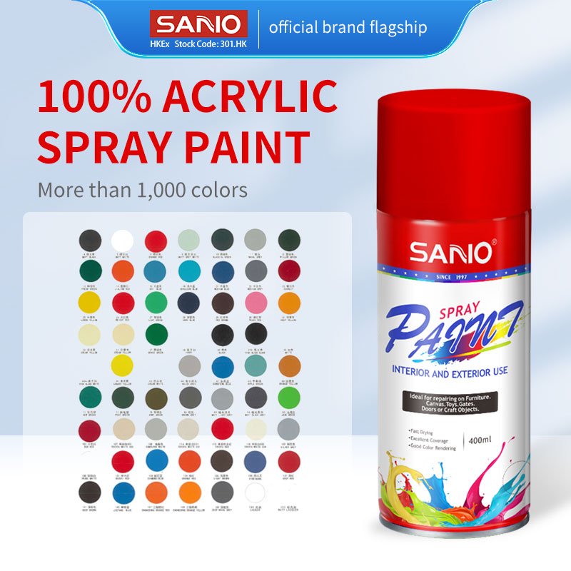 SANVO Chrome Color Spray Paint Acrylic Cheap Bulk Aerosol Graffiti Spray Paint Gold Stone Texture Wholesale Price Spray Paint