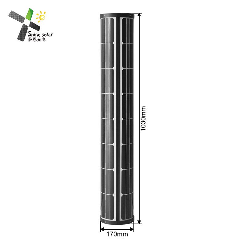 Solar Garden Street Light Solar Panel 1000 Watt 50W 100W 12V Cylindrical Solar Panel Cylinder Tube Outdoor Solar Panels