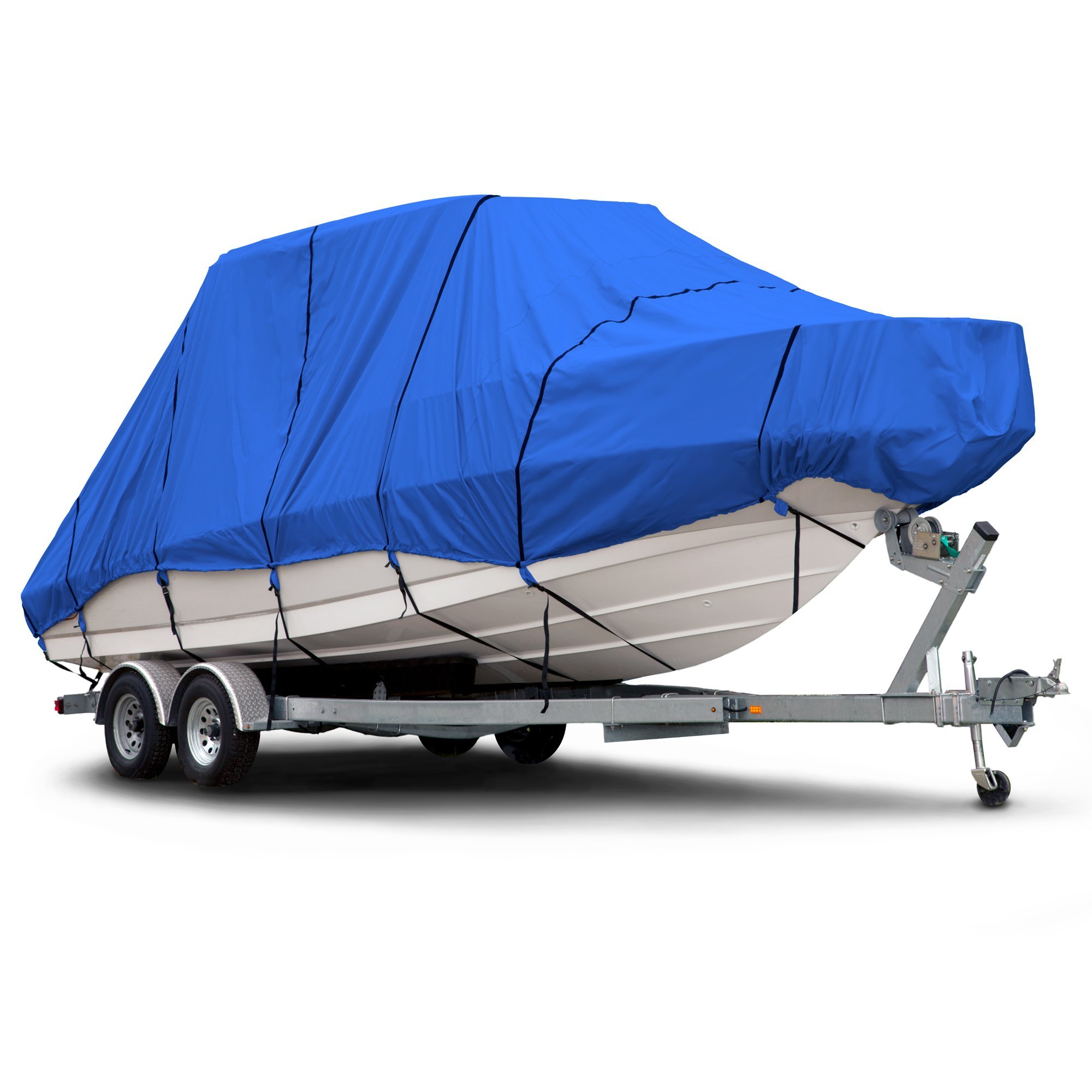Waterproof Polyester Boat Cover Universal Fit Cover for Trailerable Boat Size 14' - 16' up to 96"