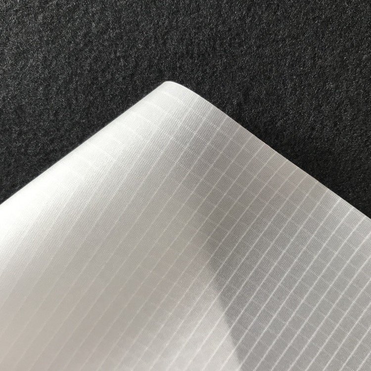 Ultra Thin Inflatable TPU Coated White 30D Nylon 66 Ripstop Fabric Airtight for Airbag