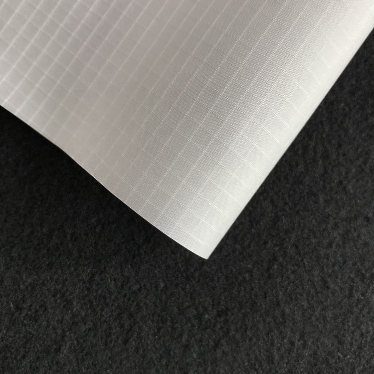 Ultra Thin Inflatable TPU Coated White 30D Nylon 66 Ripstop Fabric Airtight for Airbag