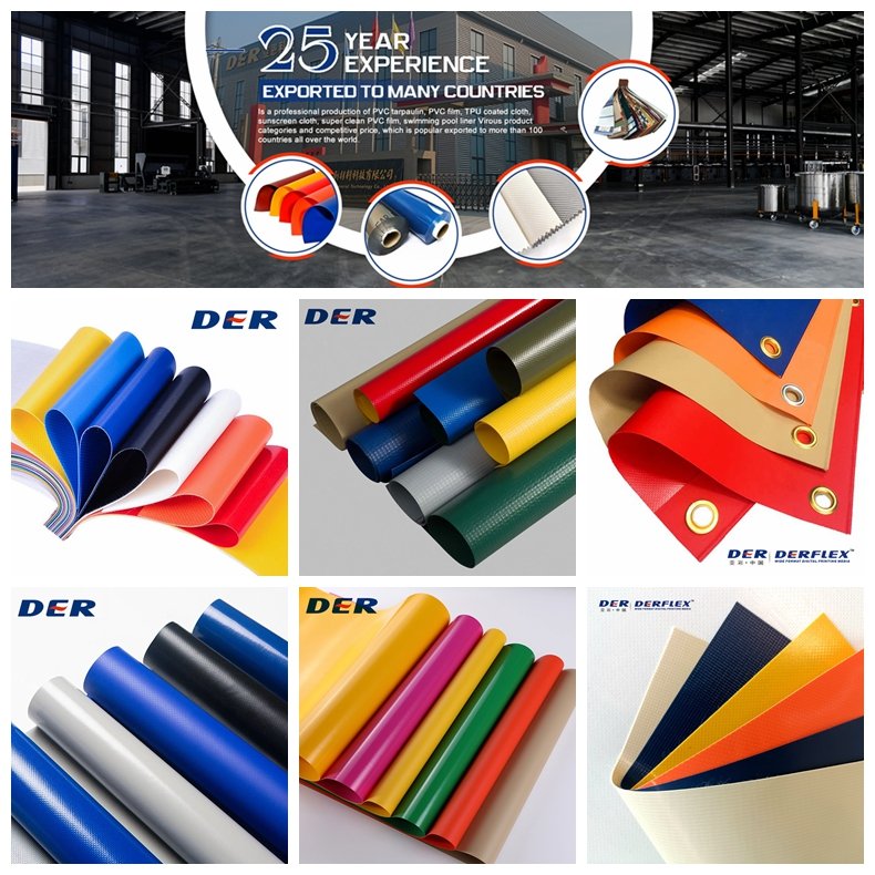 Marine-Grade 900GSM PVC Tarpaulin Heavy-Duty Waterproof Anti-Static Coated Woven for Boats Outdoor Tents Industrial Protection