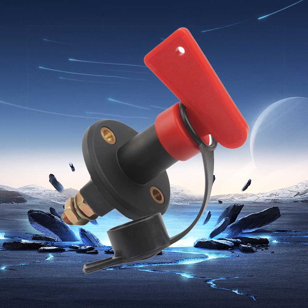 OSWELL Switch Battery Isolator Cut Power Kill Switch 400A 24V Heavy Duty with Key Waterproof Cover Battery Isolator Switch