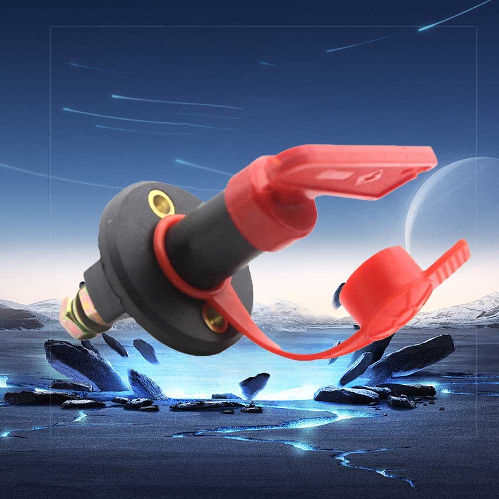 OSWELL Switch Battery Isolator Cut Power Kill Switch 400A 24V Heavy Duty with Key Waterproof Cover Battery Isolator Switch