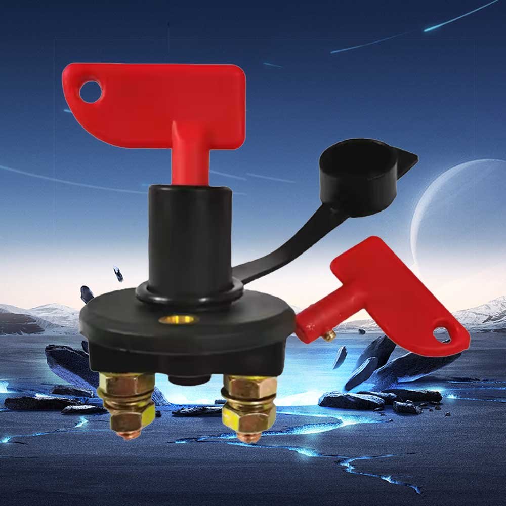 OSWELL Switch Battery Isolator Cut Power Kill Switch 400A 24V Heavy Duty with Key Waterproof Cover Battery Isolator Switch