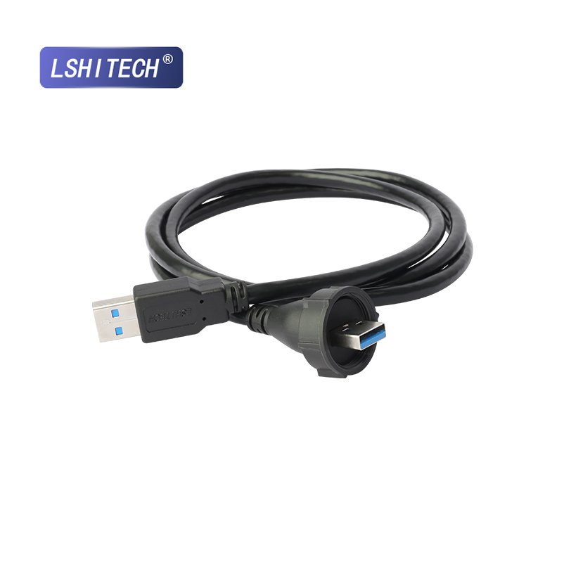 Lshitech USB Terminal USB3.0 Wire Connector Car Mount Dash Flush Waterproof Extension Cable