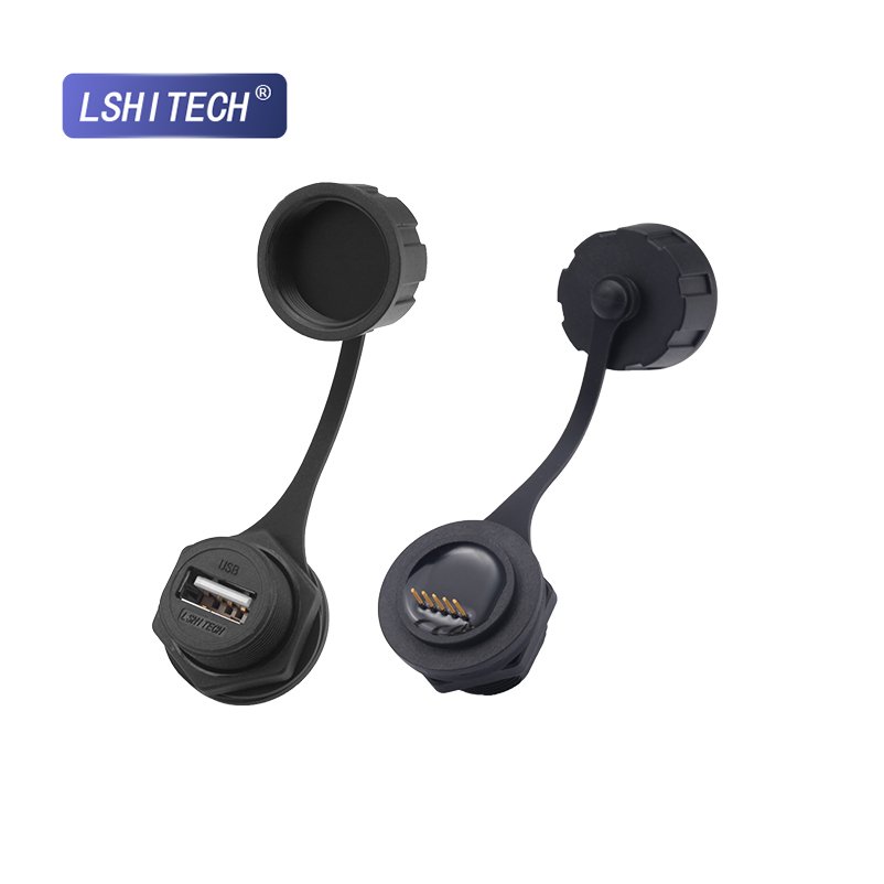Lshitech USB Terminal USB3.0 Wire Connector Car Mount Dash Flush Waterproof Extension Cable