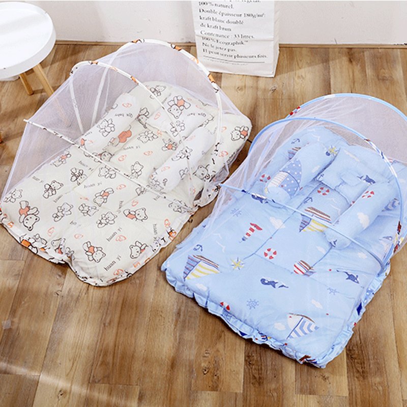 Baby Mosquito Net Bed Tent Kids Portable Folding Crib Cover Breathable Foldable