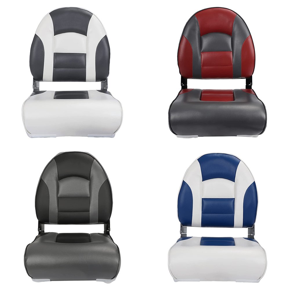 Manufacturer Low Price Bass Boat Seat Fold High Back Jet Boat Chair Marine Seats Waterproof Speed Pontoon Boat Seat for Fishing