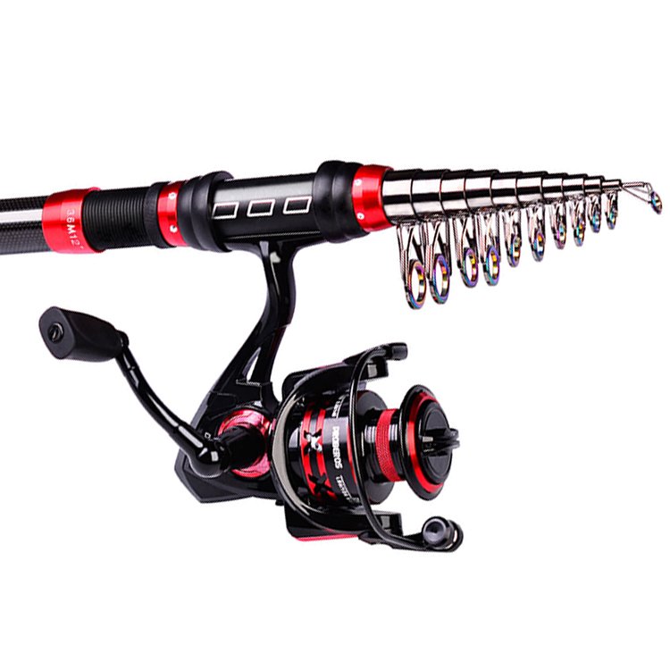 KEWOTE Fishing Rod and Spinning Reel Set With Bag Lure and Accessories Combo