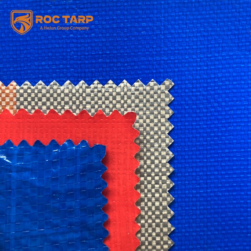 Factory Customized PE Tarpaulin Double Waterproof Silver Blue Plastic Tarp Truck Cover Garden Agriculture Tarpaulin
