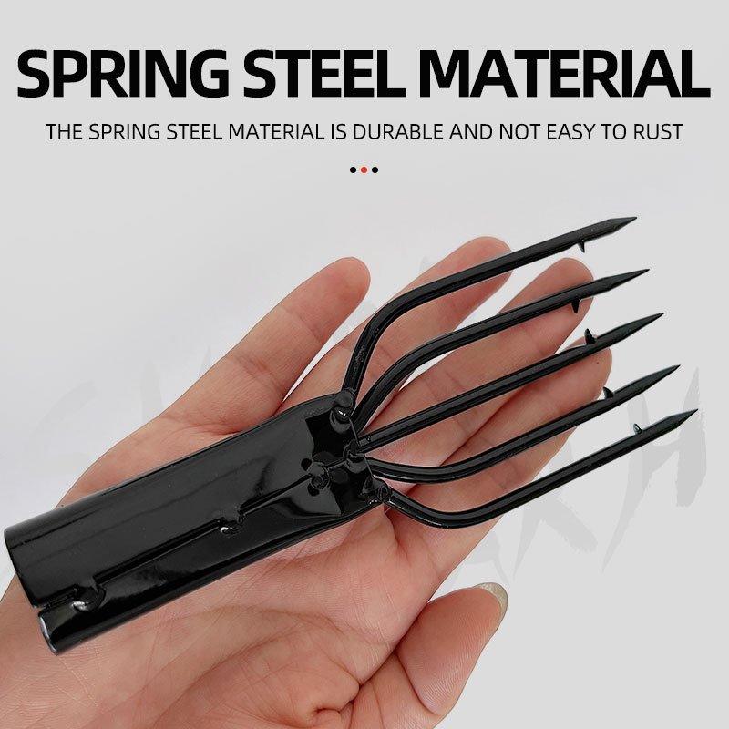 Fishing Spear 5 Prong Spearhead Fork Harpoon Tip with Barbs Diving Spear Gun Head Fishing Tools, Free Shipping GHMY