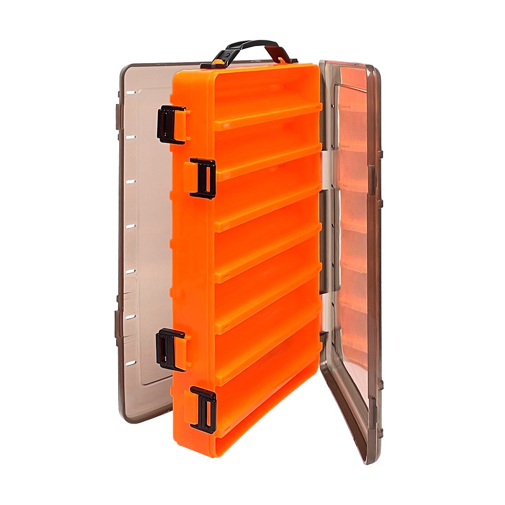 Double Side Lure Box Artificial Bait Box with Holes for Draining Fishing Equipment Hook Storage Silicon Lure Fishing Tackle Box