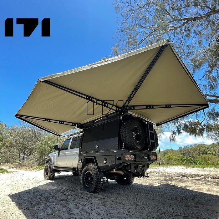Emergency Shelter Overland Extension Size 270 Shower Tent 270 Degree Aluminum Case Camper Awning for Sun Shelter Tent Nora