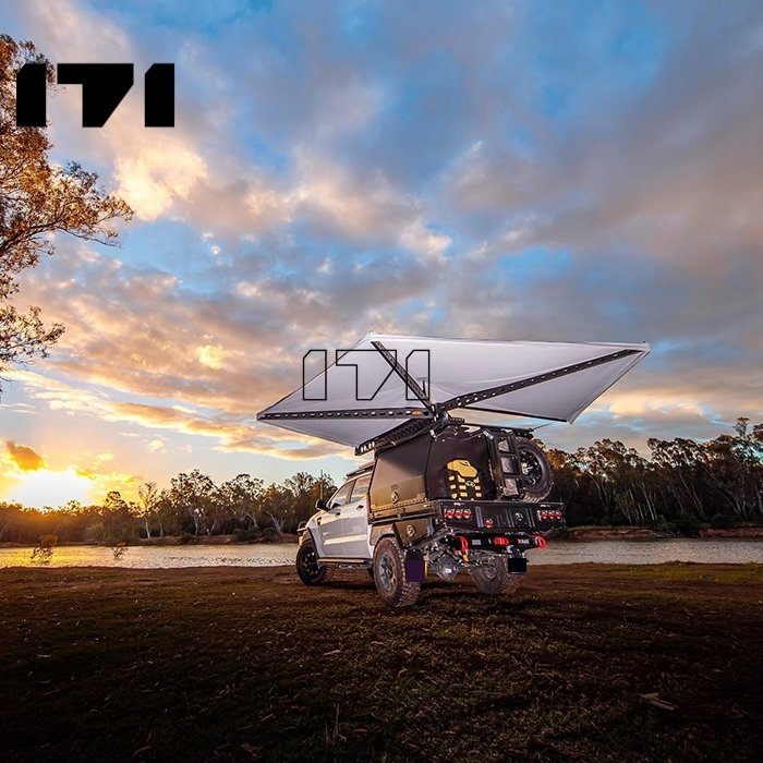 Emergency Shelter Overland Extension Size 270 Shower Tent 270 Degree Aluminum Case Camper Awning for Sun Shelter Tent Nora