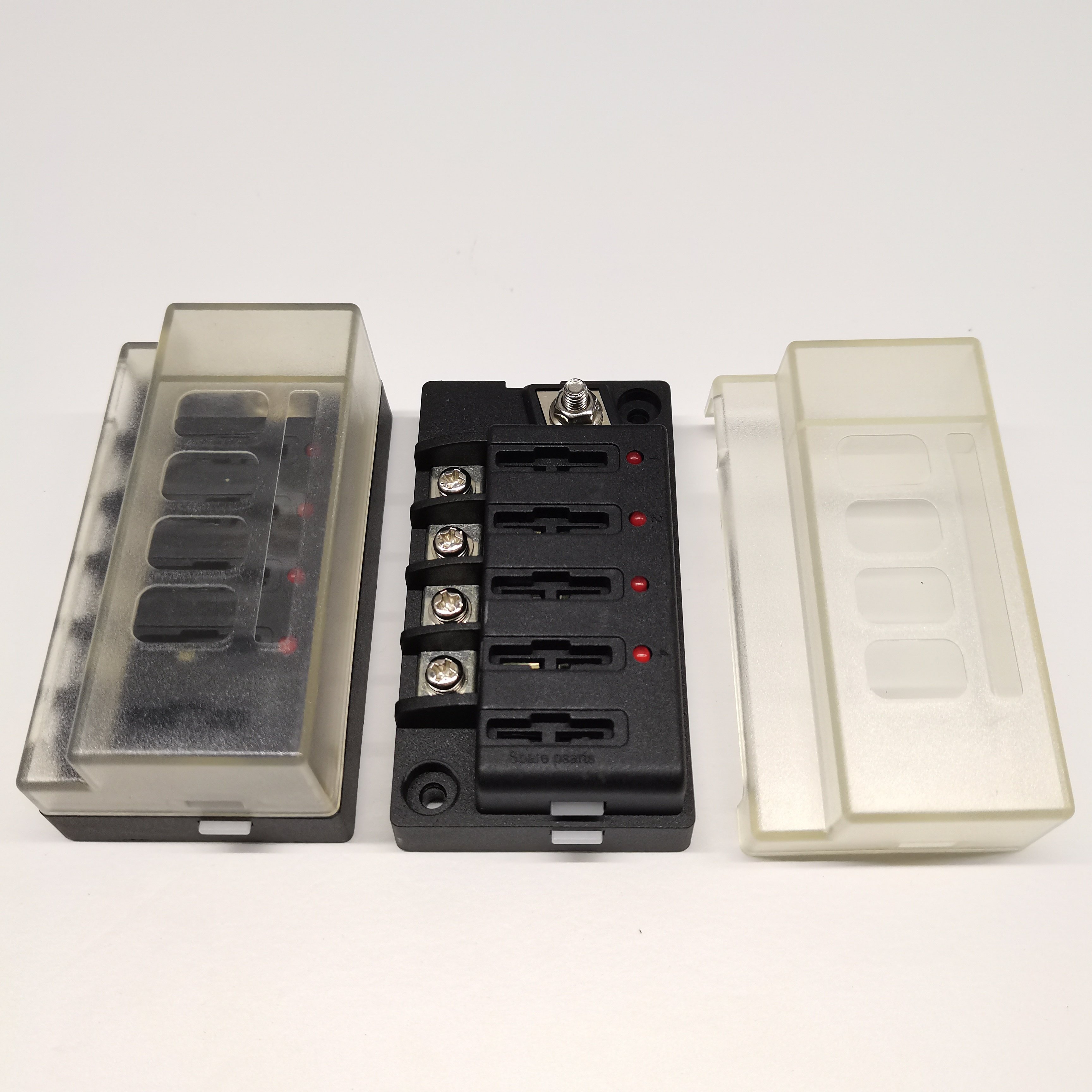 4 Way Single Side Circuit Boat Auto Atc Ato Blade Fuse Box Block Holder With Cover