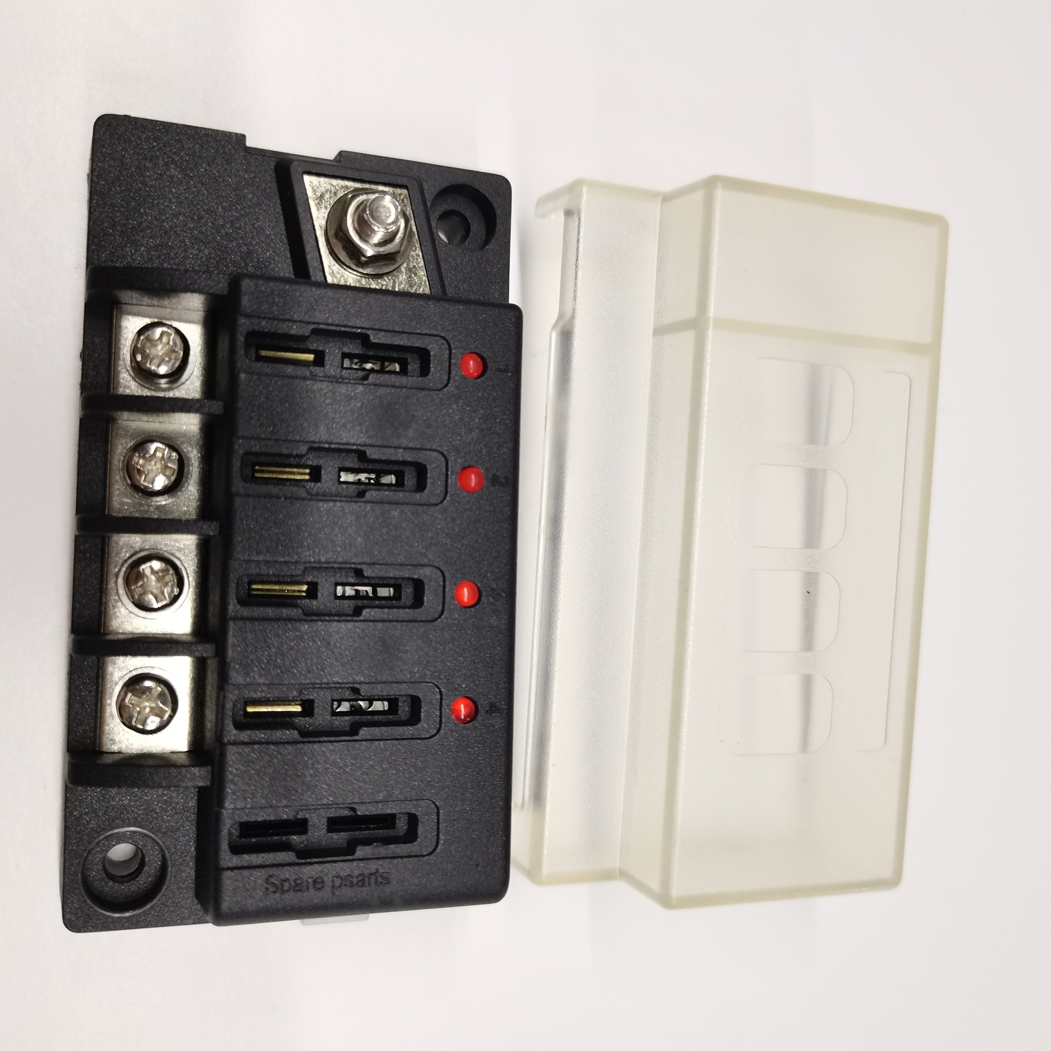 4 Way Single Side Circuit Boat Auto Atc Ato Blade Fuse Box Block Holder With Cover