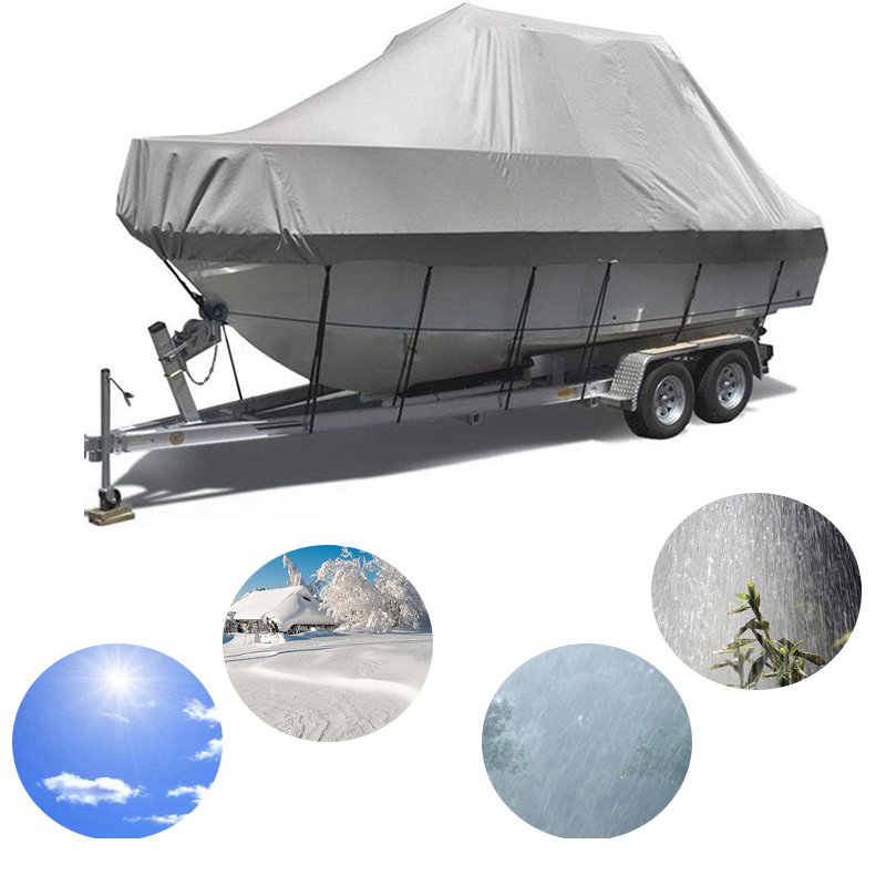Factory Customized logo High Quality Boat Cover Waterproof All Weather UV Resistant Universal Boat Cover