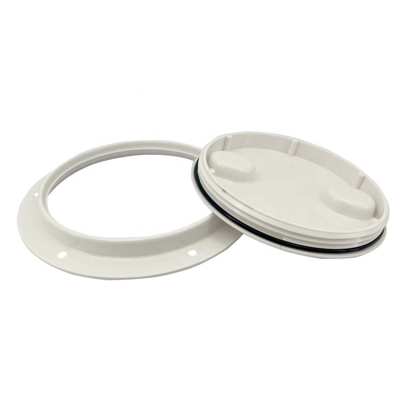 Boat Round Non 6" Slip Inspection Hatch with Detachable Cover White Deck Cover Marine Accessories