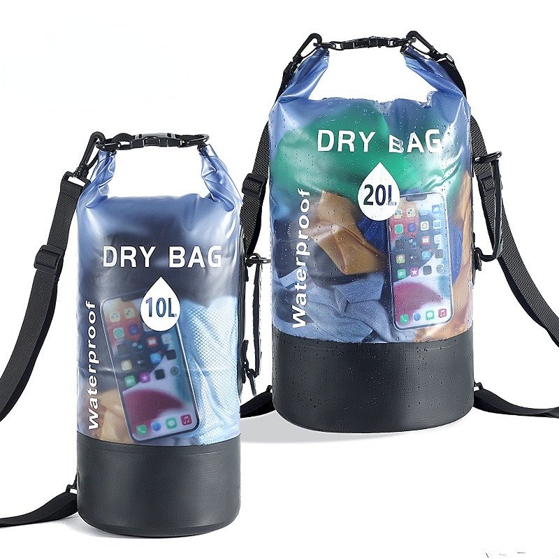 5L/10L/20LRoll Top Lightweight Waterproof Backpack Dry Storage Bag for Travel Swimming Boating Kayaking Floating Beach