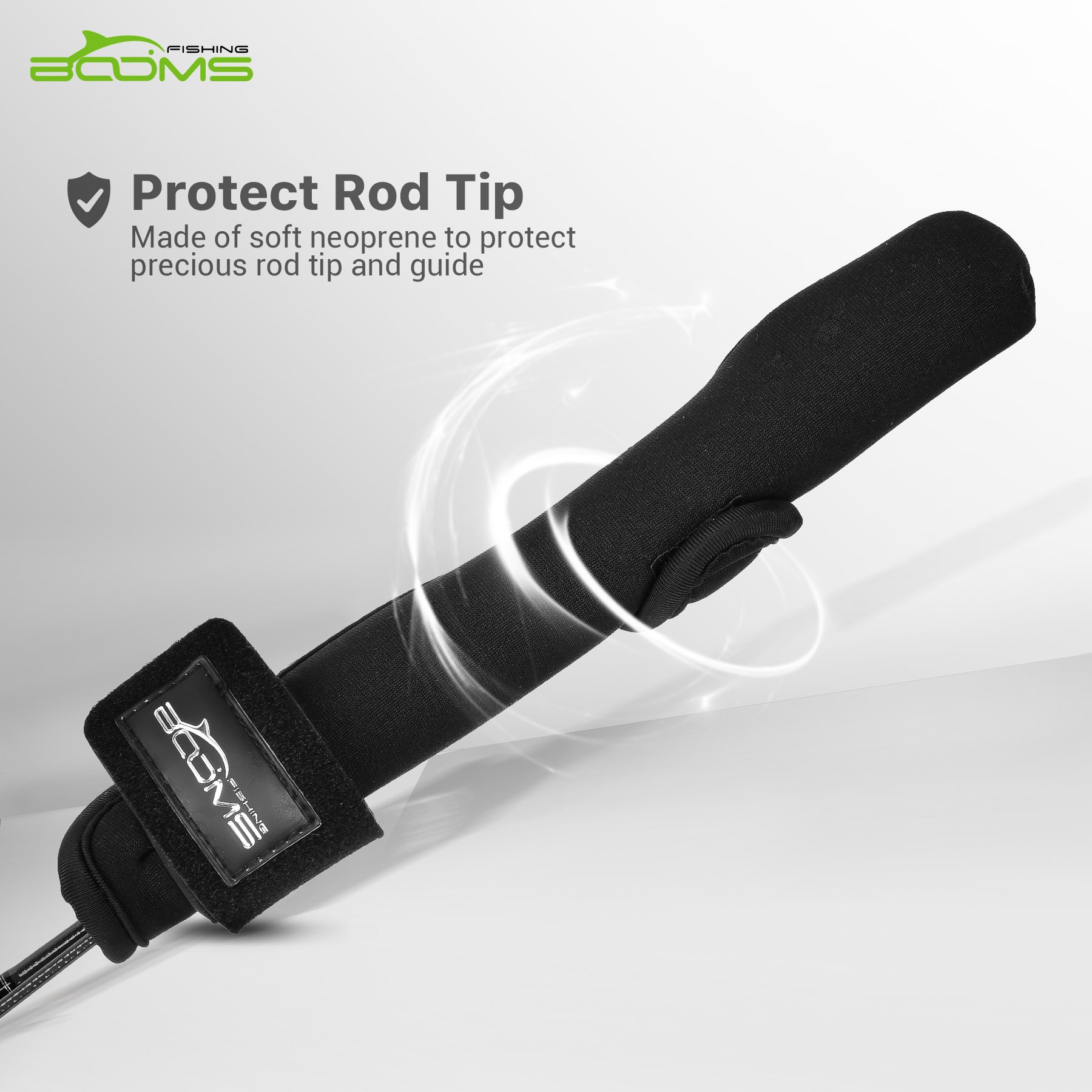 Booms Fishing RS5 Fishing Rod Tip Cover with Rod Belt