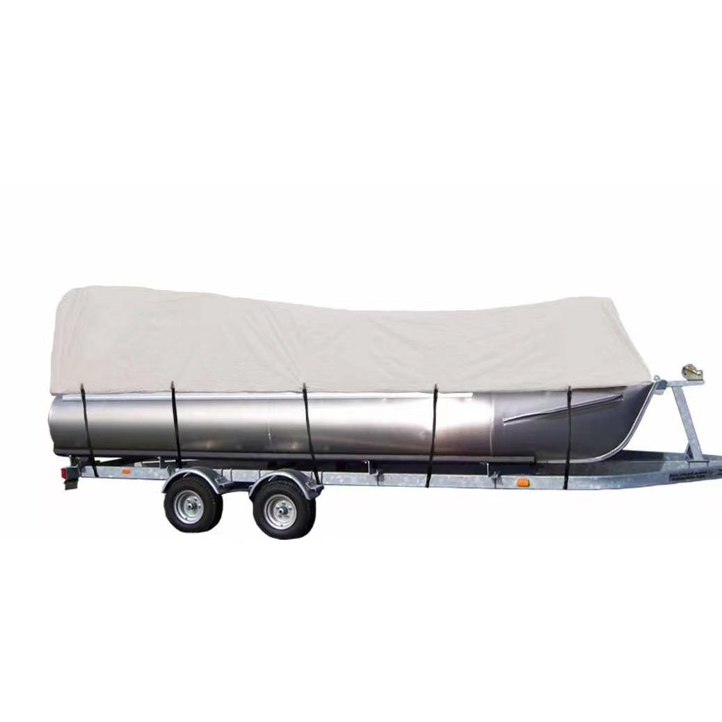 Waterproof Fishing Pontoon Boat Trailerable Pontoon Polyester Boat Cover