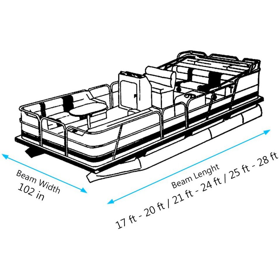 Waterproof Fishing Pontoon Boat Trailerable Pontoon Polyester Boat Cover