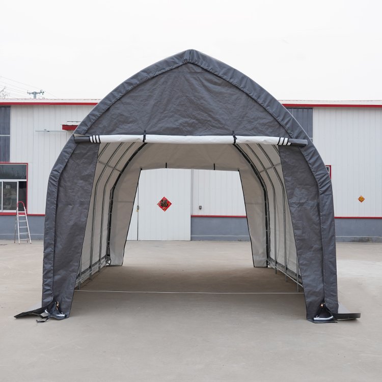 13'Wx20'L Canvas Outdoor Event Big Tent Dock Boat Winter Foldable Car Garage Shelter Canopy